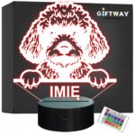 Lampka Nocna LED Pudel Rasa Psa z Imieniem na Prezent v.2