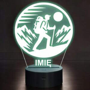 Lampka Nocna LED Statuetka Wspinaczka Górska Aktywność Prezent Grawer v.1
