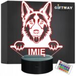 Lampka Nocna LED Owczarek niemiecki Rasa Psa z Imieniem na Prezent v.3