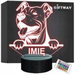 Lampka Nocna LED Dog argentyński Rasa Psa z Imieniem na Prezent