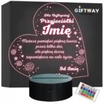 Lampka Nocna LED Statuetka Dla Najlepszej Przyjaciółki na Prezent Grawer
