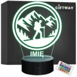 Lampka Nocna LED Statuetka Wspinaczka Górska Aktywność Prezent Grawer v.3