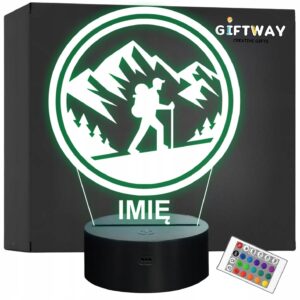 Lampka Nocna LED Statuetka Wspinaczka Górska Aktywność Prezent Grawer v.3