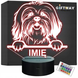 Lampka Nocna LED lhasa apsos Rasa Psa z Imieniem na Prezent