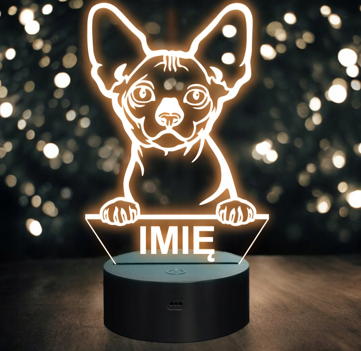 Lampka Nocna LED Bambino Rasa Kota z Imieniem na Prezent Lampka Nocna LED Bambino Rasa Kota z Imieniem na Prezent