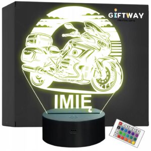 Lampka Nocna LED Imię Motocykl Motor Ścigacz na Prezent Grawer v.3