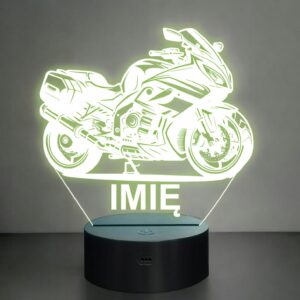 Lampka Nocna LED Imię Motocykl Motor Ścigacz na Prezent Grawer v.2