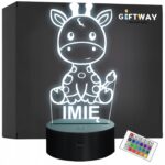 Lampka Nocna LED Z Imieniem Żyrafa Żyrafka dla Dzieci na Prezent