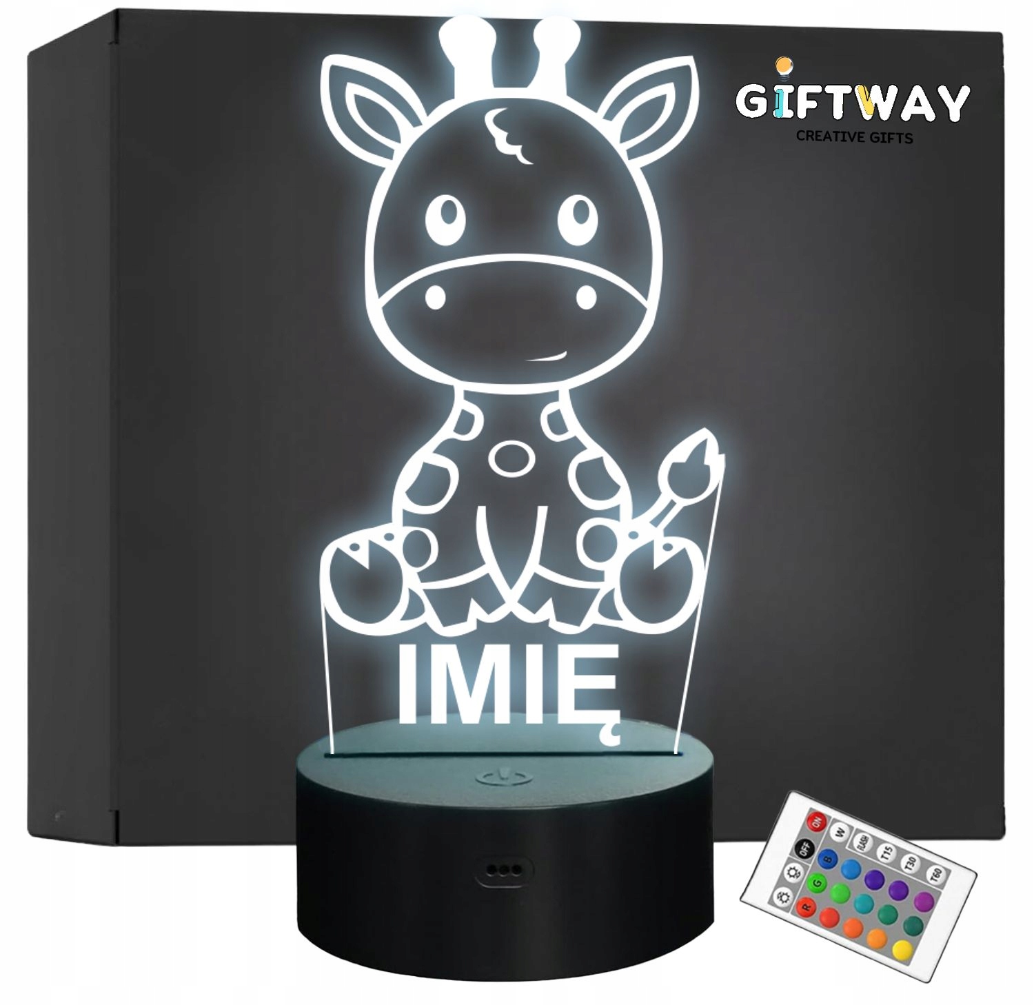 Lampka Nocna LED Z Imieniem Żyrafa Żyrafka dla Dzieci na Prezent Lampka Nocna LED Z Imieniem Żyrafa Żyrafka dla Dzieci na Prezent