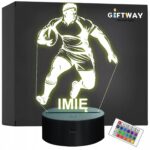 Lampka Nocna LED Z Imieniem Gracz Rugby Sport na Prezent Grawer v.4