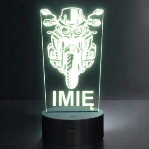 Lampka Nocna LED Imię Motocykl Motor Ścigacz na Prezent Grawer v.1