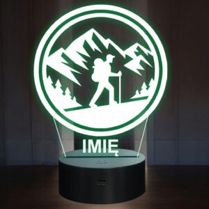 Lampka Nocna LED Statuetka Wspinaczka Górska Aktywność Prezent Grawer v.3