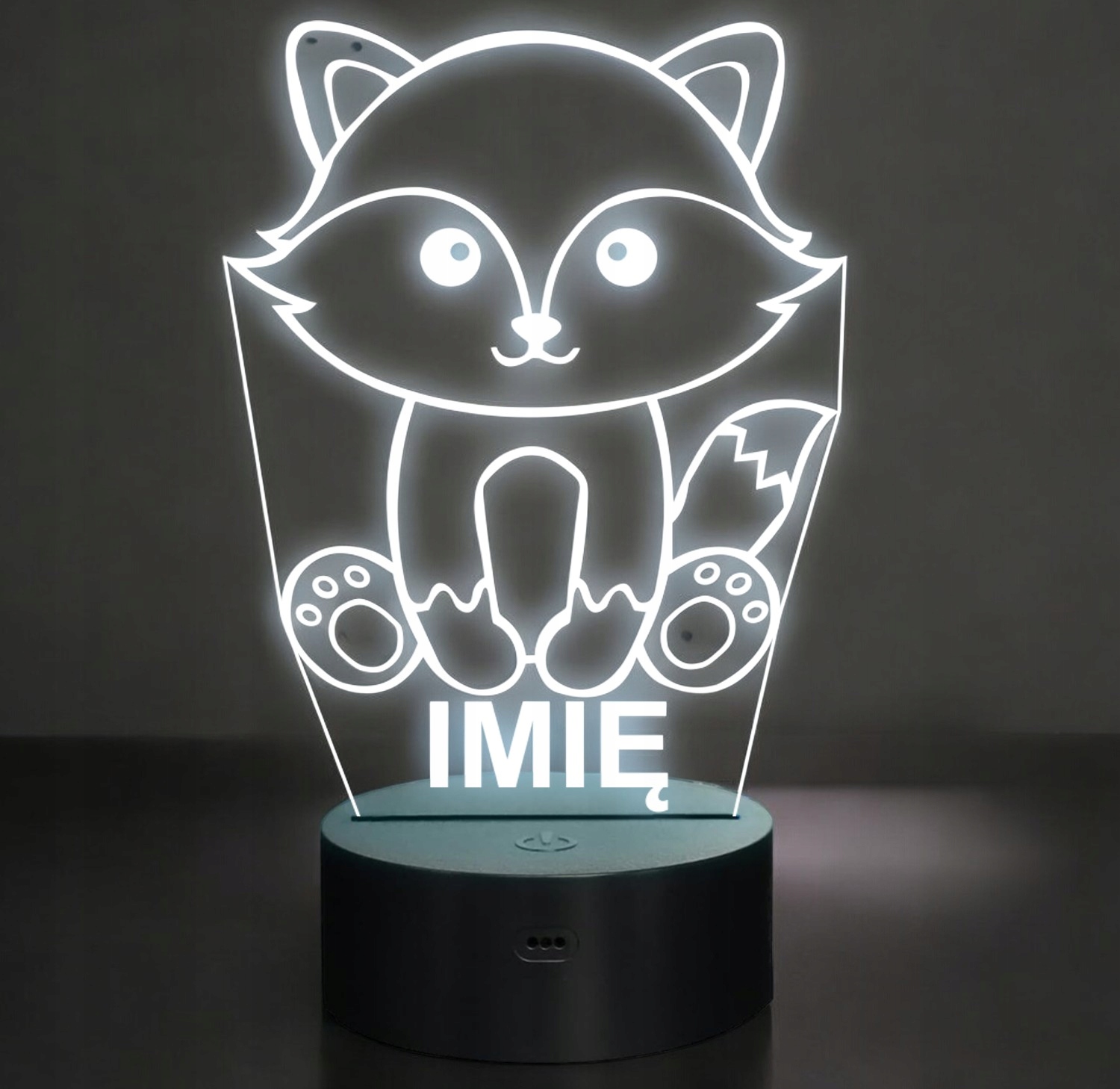 Lampka Nocna LED Z Imieniem Lis Lisek dla Dzieci na Prezent Lampka Nocna LED Z Imieniem Lis Lisek dla Dzieci na Prezent