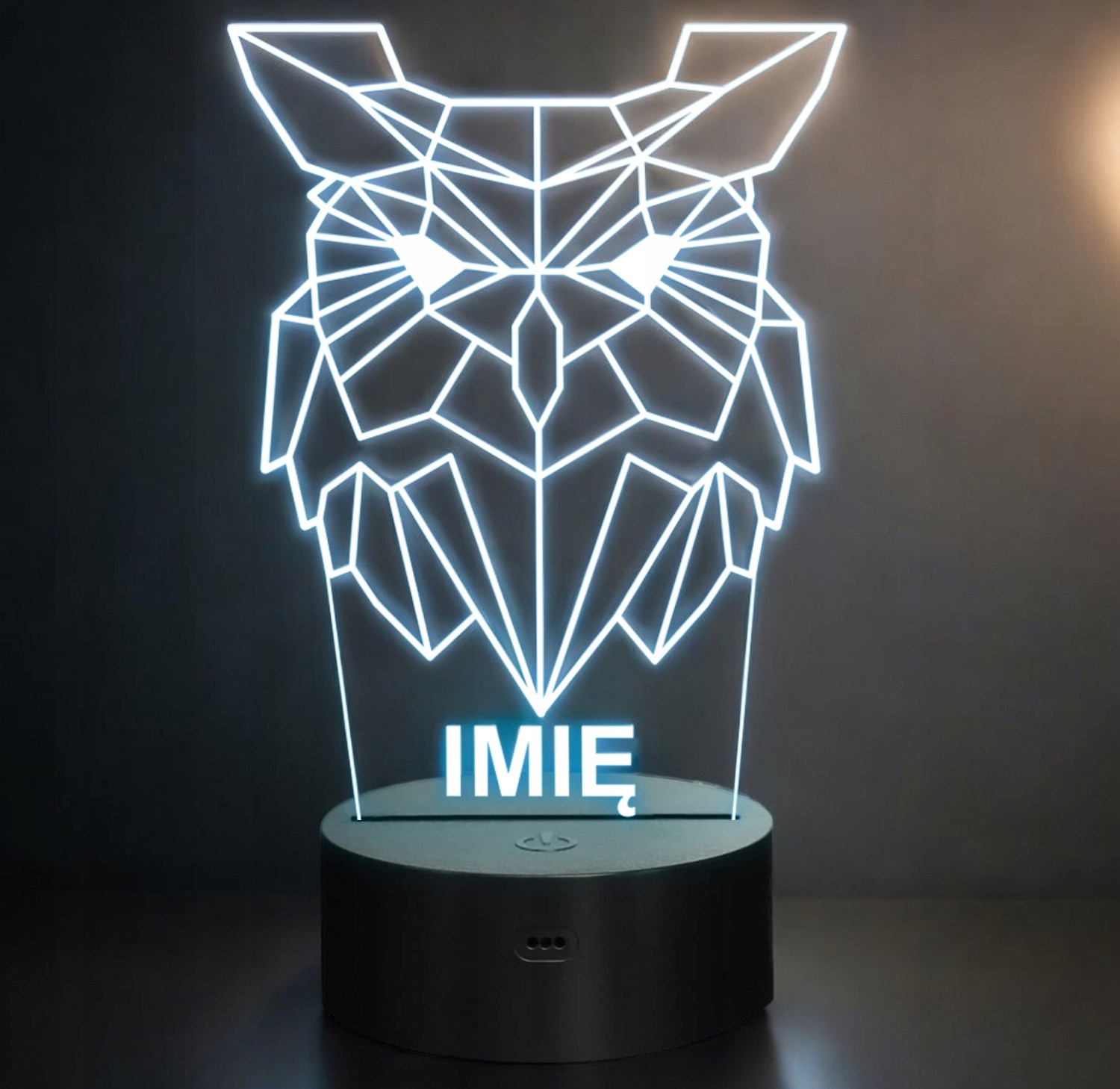 Lampka Nocna LED 3D Z Imieniem Grawer Sowa Prezent Personalizowana Lampka Nocna LED 3D Z Imieniem Grawer Sowa Prezent Personalizowana