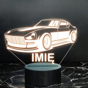 Lampka Nocna LED Imię Statuetka Samochód Auto Retro Sportowe Prezent Grawer