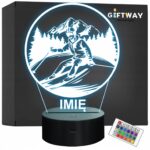 Lampka Nocna LED Statuetka Sporty Zimowe Narty Narciarstwo Prezent Grawer 2