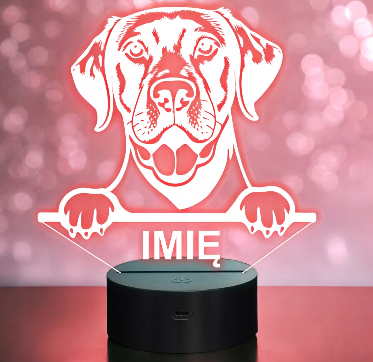 Lampka Nocna LED Golden retriever Rasa Psa z Imieniem na Prezent v.2 Lampka Nocna LED Golden retriever Rasa Psa z Imieniem na Prezent v.2