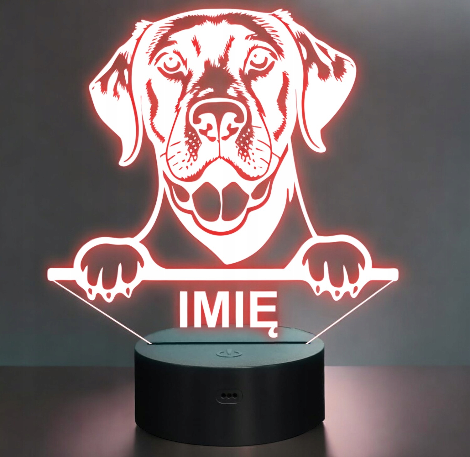 Lampka Nocna LED Golden retriever Rasa Psa z Imieniem na Prezent v.2 Lampka Nocna LED Golden retriever Rasa Psa z Imieniem na Prezent v.2