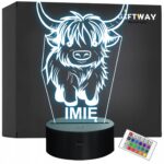 Lampka Nocna LED Z Imieniem Słodki Byk dla Dzieci na Prezent v.1