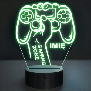 Lampka Nocna 3D Gaming Zone Pad Prezent dla Gracza na Prezent