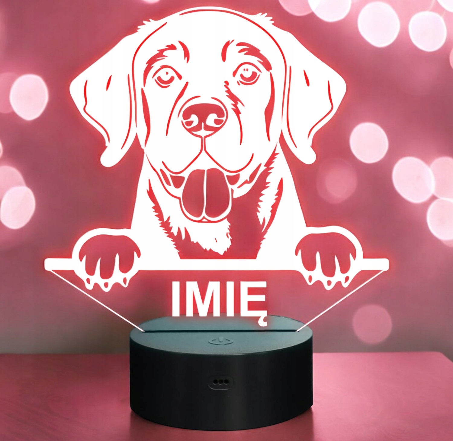Lampka Nocna LED Labrador retriever Rasa Psa z Imieniem na Prezent v.2 Lampka Nocna LED Labrador retriever Rasa Psa z Imieniem na Prezent v.2