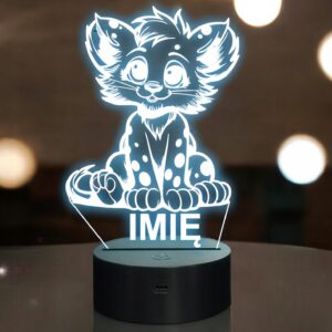 Lampka Nocna LED Z Imieniem Słodka Pantera dla Dzieci na Prezent z Grawerem