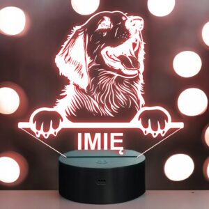 Lampka Nocna LED Pyrenees Rasa Psa z Imieniem na Prezent