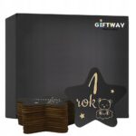 Drewniane Tabliczki Miesiące do Zdjęć Pierwszy Rok Gwiazdki Misie Czarne