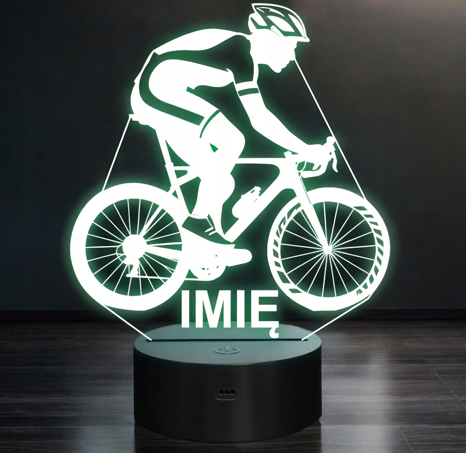 Lampka Nocna LED Z Imieniem Rowerzysta Kolarz Rower Sport na Prezent Lampka Nocna LED Z Imieniem Rowerzysta Kolarz Rower Sport na Prezent