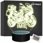 Lampka Nocna LED Imię Motocykl Motor Ścigacz na Prezent Grawer v.5