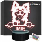 Lampka Nocna LED Keeshonden Rasa Psa z Imieniem na Prezent