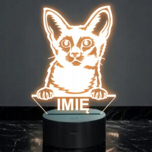 Lampka Nocna LED Javanese Rasa Kota z Imieniem na Prezent