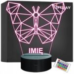 Lampka Nocna LED 3D Z Imieniem Grawer Motyl Motylek na Prezent