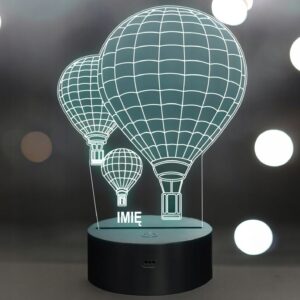 Lampka Nocna LED Lot Balonem Balony Z Imieniem Grawer na Prezent