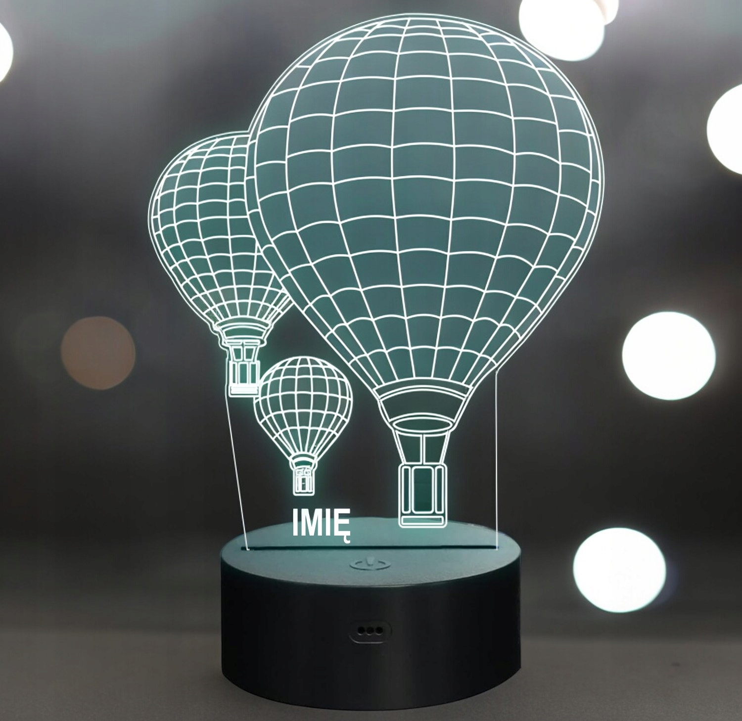 Lampka Nocna LED Lot Balonem Balony Z Imieniem Grawer na Prezent Lampka Nocna LED Lot Balonem Balony Z Imieniem Grawer na Prezent