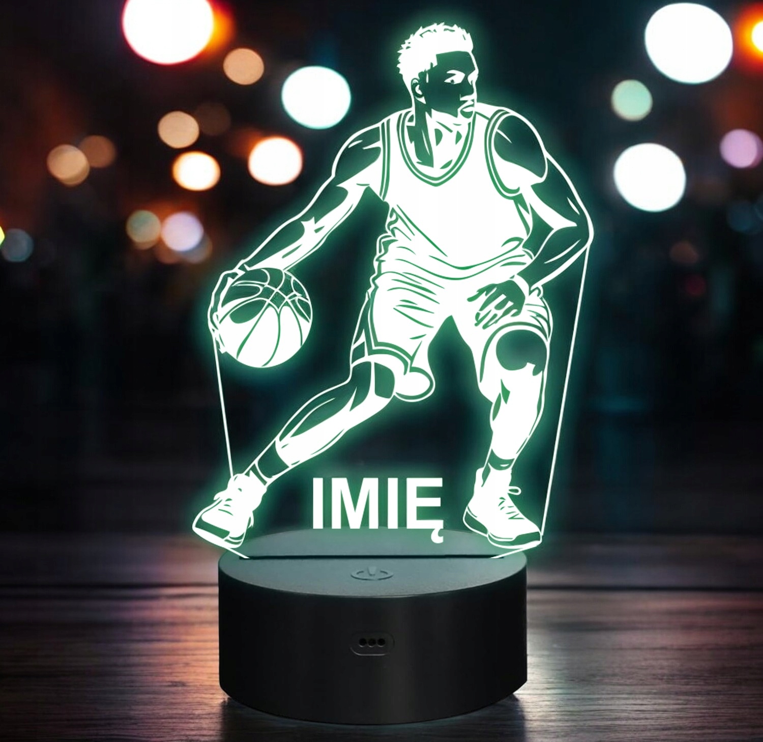 Lampka Nocna LED Z Imieniem Grawer Koszykarz Koszykówka Sport Prezent v.2 Lampka Nocna LED Z Imieniem Grawer Koszykarz Koszykówka Sport Prezent v.2