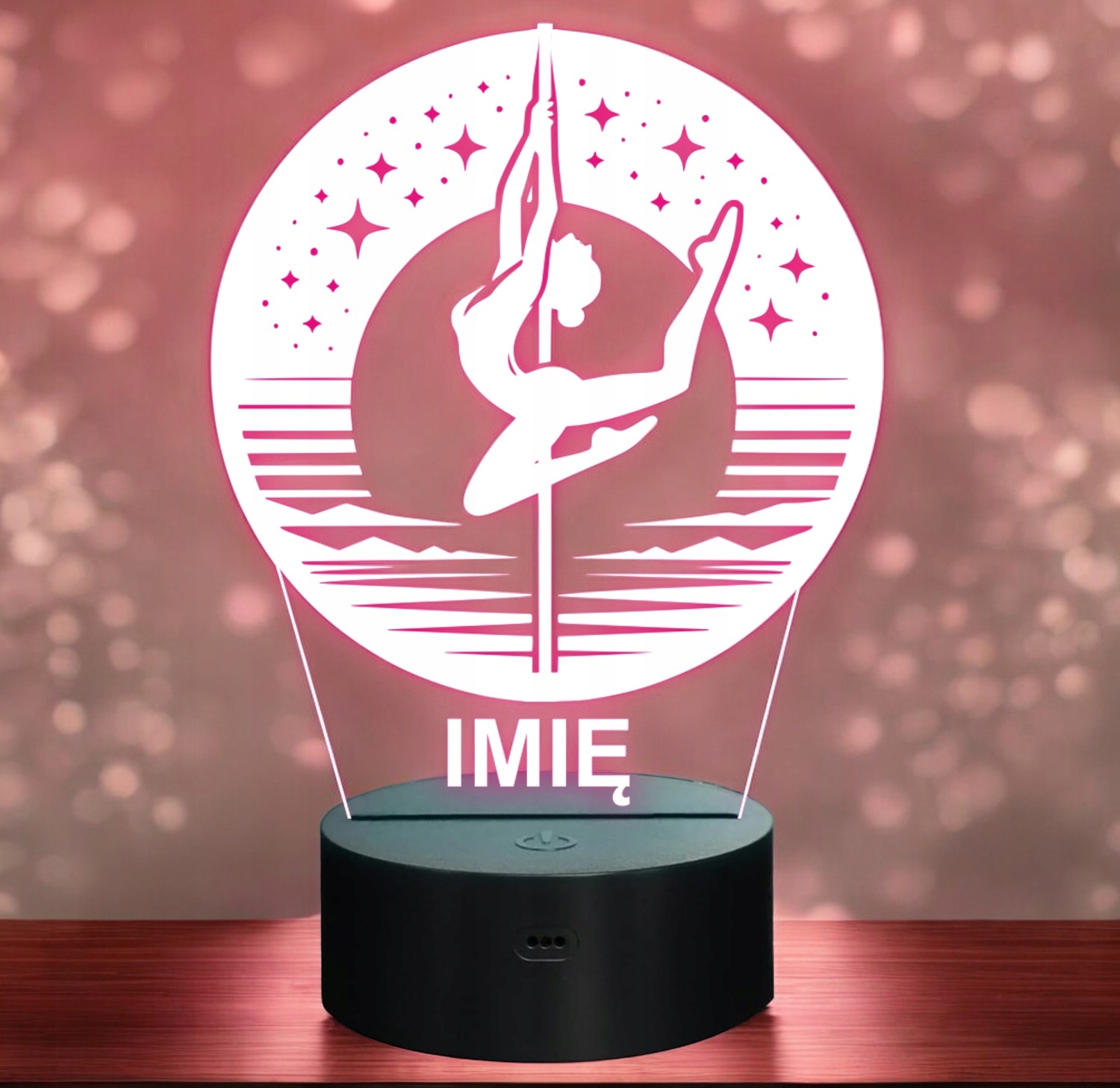 Lampka Nocna LED Statuetka Taniec na rurze Pole Dance na Prezent Grawer v.2 Lampka Nocna LED Statuetka Taniec na rurze Pole Dance na Prezent Grawer v.2