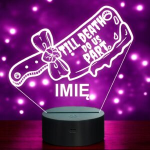 Lampka Nocna LED Imię Statuetka Tasak Pastel Goth Prezent Grawer