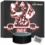 Lampka Nocna LED Dalmatyńczyk Rasa Psa z Imieniem na Prezent