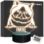 Lampka Nocna LED Exotic Shorthair Rasa Kota z Imieniem na Prezent