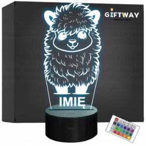 Lampka Nocna LED Z Imieniem Słodka Owca Owieczka dla Dzieci na Prezent v.1