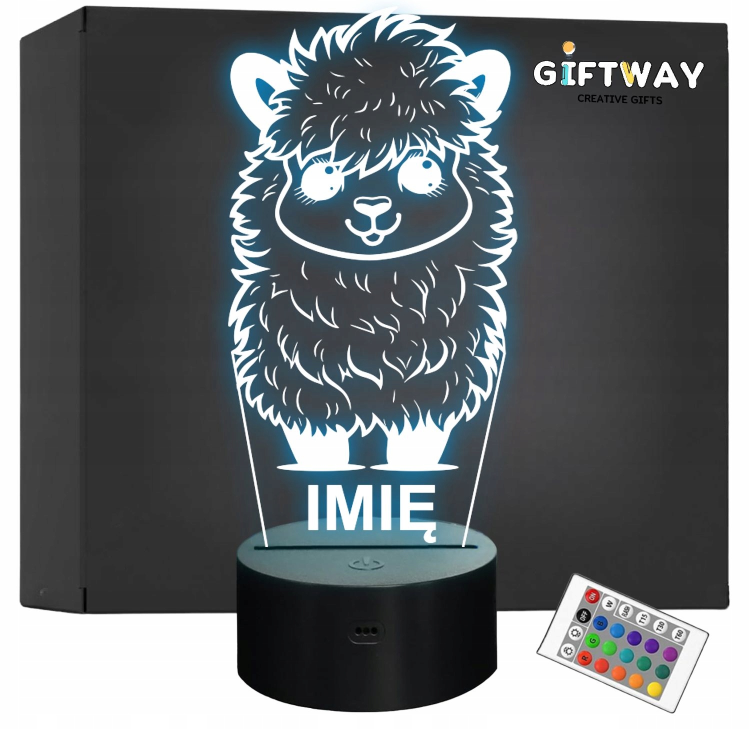 Lampka Nocna LED Z Imieniem Słodka Owca Owieczka dla Dzieci na Prezent v.1 Lampka Nocna LED Z Imieniem Słodka Owca Owieczka dla Dzieci na Prezent v.1