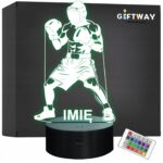 Lampka Nocna LED Z Imieniem Grawer Bokser Boks Sport na Prezent v.3