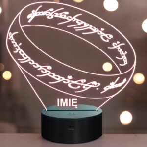 Lampka Nocna LED Pierścień Ring LOTR Z Imieniem