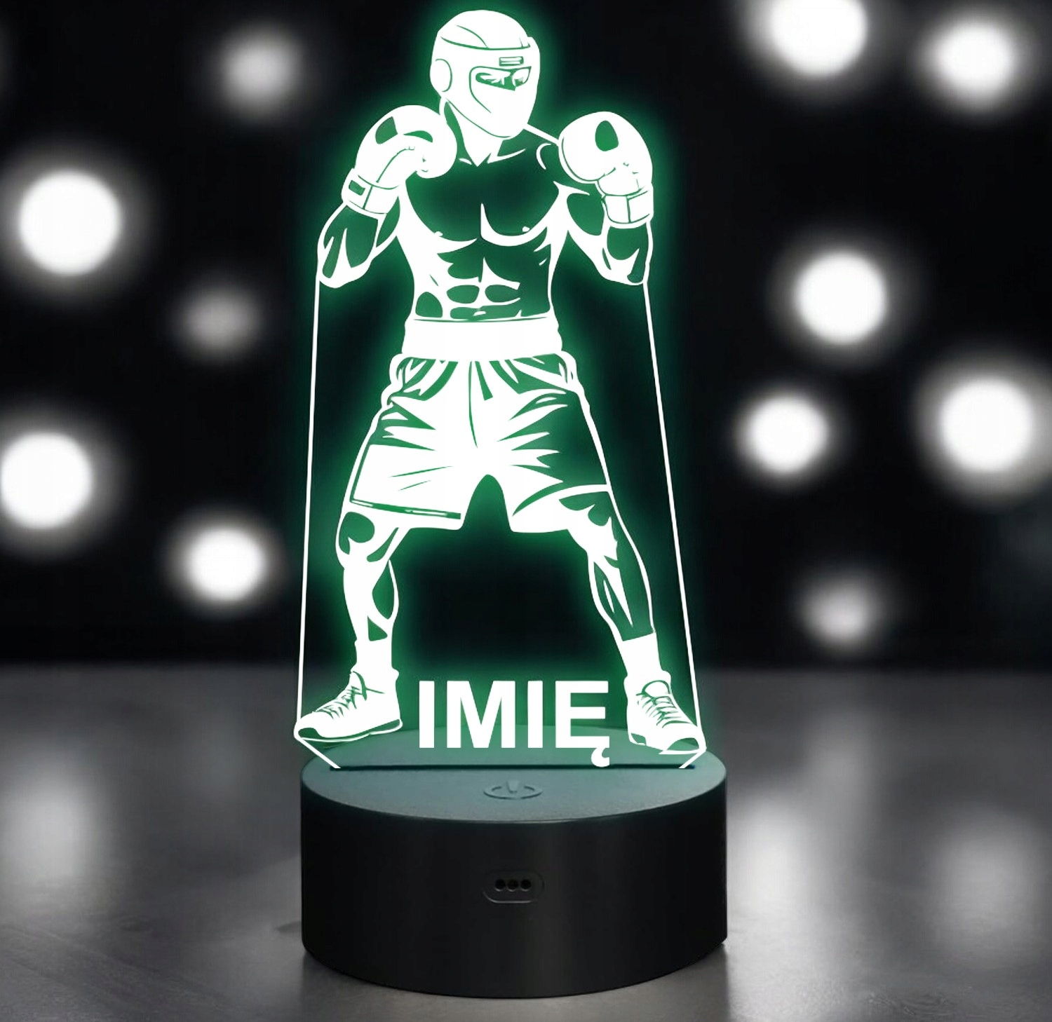 Lampka Nocna LED Z Imieniem Grawer Bokser Boks Sport na Prezent v.2 Lampka Nocna LED Z Imieniem Grawer Bokser Boks Sport na Prezent v.2