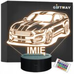 Lampka Nocna LED Imię Statuetka Samochód Auto Sportowe na Prezent Grawer
