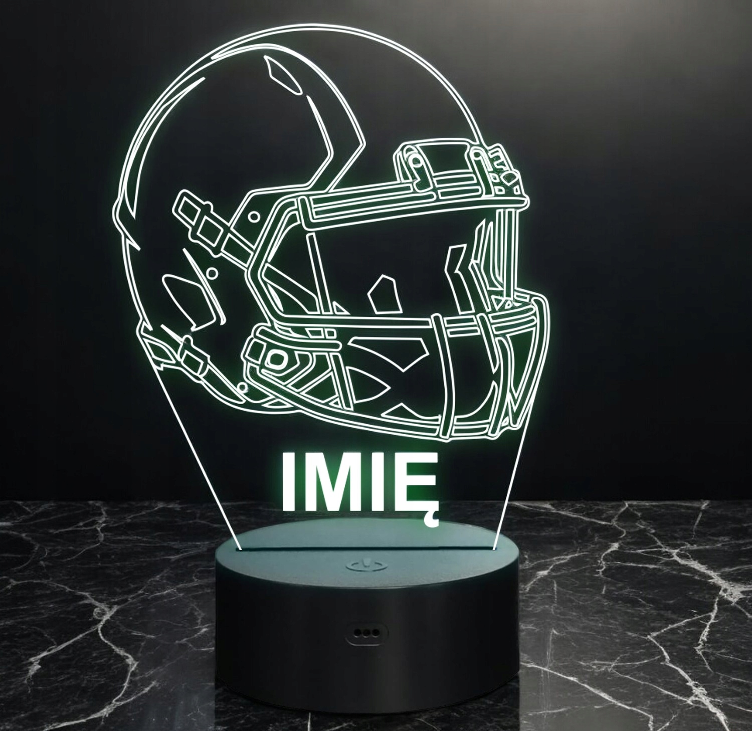 Lampka Nocna LED Z Imieniem Grawer Kask Rugby Sport na Prezent Lampka Nocna LED Z Imieniem Grawer Kask Rugby Sport na Prezent