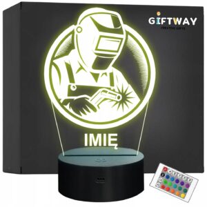 Lampka Nocna LED Statuetka Spawacz Zawód na Prezent Grawer v.1