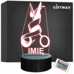 Lampka Nocna LED Imię Statuetka Barber Nożyczki Fryzjerskie Prezent Grawer