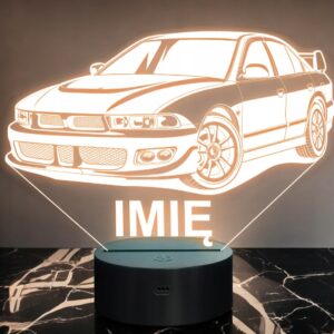 Lampka Nocna LED Imię Statuetka Samochód Auto Sportowe Prezent Grawer v.2